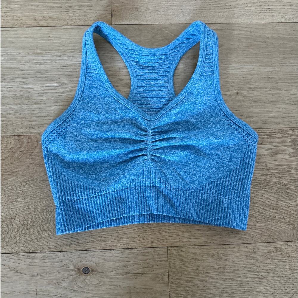 Lilia's Active - Seamless Scrunch Sports Bra in Blue